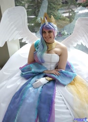 Size: 1477x2048 | Tagged: safe, artist:chochomaru, princess celestia, human, cosplay, irl, irl human, photo, solo