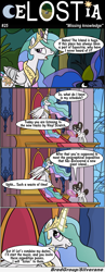 Size: 1300x3341 | Tagged: safe, artist:bredgroup, princess celestia, princess luna, raven, alicorn, pony, comic:celostia, cheeky, comic, lost, translation