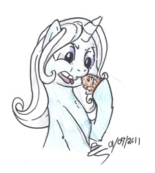 Size: 1154x1280 | Tagged: safe, artist:buttercupsaiyan, derpibooru import, trixie, pony, unicorn, eating, female, mare, pinecone, solo, trixie eating pinecones