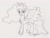 Size: 1024x780 | Tagged: safe, artist:rhythm-is-best-pony, princess luna, alicorn, pony, monochrome, solo, traditional art