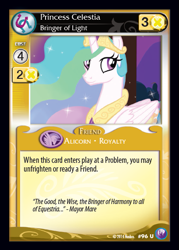 Size: 409x571 | Tagged: safe, princess celestia, alicorn, pony, canterlot nights, card, ccg, enterplay, mlp trading card game, solo