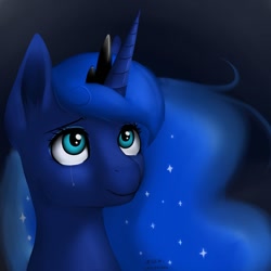 Size: 900x900 | Tagged: safe, artist:kira-minami, princess luna, alicorn, pony, crying, portrait, solo