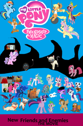 Size: 2920x4408 | Tagged: safe, angel bunny, applejack, derpy hooves, diamond tiara, doctor whooves, fluttershy, pinkie pie, princess cadance, princess celestia, princess luna, rainbow dash, rarity, spike, twilight sparkle, alicorn, dragon, earth pony, pegasus, pony, unicorn, 1000 hours in ms paint, bubsy, cover, crossover, cynder, don't hug me i'm scared, eva, firestar, getting real tired of your shit princess ava, green puppet, harry (dhmis), k.k. slider, lego, logo, mane six, manny reginald, mass crossover, ms paint, notepad (dhmis), pinkamena diane pie, princess ava, puppy in my pocket, red puppet, robin crowe, sagwa, sagwa the chinese siamese cat, spyro the dragon, strudel, the lego movie, tony the talking clock, unikitty, yellow puppet, zoe trent