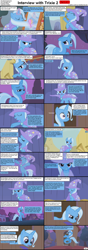 Size: 1282x3662 | Tagged: safe, derpibooru import, trixie, pony, unicorn, comic:celestia's servant interview, caption, comic, interview