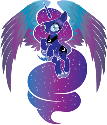 Size: 578x672 | Tagged: safe, artist:chii---chan, princess luna, alicorn, pony, female, horn, mare, simple background, solo