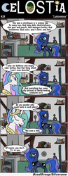 Size: 1300x3341 | Tagged: safe, artist:bredgroup, princess celestia, princess luna, alicorn, pony, comic:celostia, comic, inception, lost, translation