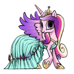 Size: 1200x1200 | Tagged: safe, artist:needsmoarg4, princess cadance, alicorn, pony, clothes, dress, solo