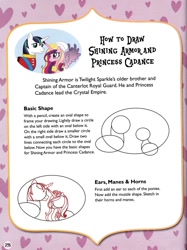 Size: 725x970 | Tagged: safe, princess cadance, shining armor, alicorn, pony, unicorn, how to draw, i love to draw my little pony, tutorial