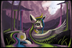 Size: 8784x5873 | Tagged: safe, artist:auroriia, princess celestia, alicorn, pony, absurd resolution, solo, water