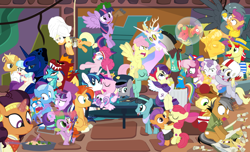 Size: 1500x912 | Tagged: safe, artist:dm29, derpibooru import, apple bloom, applejack, big macintosh, boulder (pet), braeburn, cheerilee, coco pommel, daring do, derpy hooves, discord, flam, flim, fluttershy, gabby, garble, gladmane, gourmand ramsay, maud pie, pinkie pie, princess cadance, princess celestia, princess ember, princess flurry heart, princess luna, quibble pants, rainbow dash, rarity, saffron masala, scootaloo, shining armor, snowfall frost, spike, starlight glimmer, sunburst, sweetie belle, tender taps, thorax, trixie, twilight sparkle, twilight sparkle (alicorn), zephyr breeze, alicorn, changeling, dragon, earth pony, griffon, pegasus, pony, unicorn, zombie, 28 pranks later, a hearth's warming tail, applejack's "day" off, buckball season, dungeons and discords, flutter brutter, gauntlet of fire, newbie dash, no second prances, on your marks, spice up your life, stranger than fan fiction, the cart before the ponies, the crystalling, the fault in our cutie marks, the gift of the maud pie, the saddle row review, the times they are a changeling, viva las pegasus, angel rarity, angry, backwards cutie mark, basket, basketball, bathrobe, beach chair, bloodstone scepter, body pillow, bottomless, broom, bubble, buckball, cheerileeder, cheerleader, clothes, cold, cookie zombie, cracked armor, crossing the memes, crystal hoof, cutie mark, dancing, devil rarity, discord's celestia face, disguise, disguised changeling, dragon lord spike, emble, female, filly, first half of season 6, flim flam brothers, garble's hugs, gordon ramsay, handkerchief, hat, hearth's warming, hiatus, hug, jewelry, magic bubble, male, mane six, meme, menu, now you're thinking with portals, opposite fluttershy, partial nudity, pinktails pie, portal, present, rainbow trash, safety goggles, scroll, shipping, sick, sofa, speed racer, spirit of hearth's warming yet to come, straight, sweeping, sweepsweepsweep, tenderbloom, the cmc's cutie marks, the meme continues, the story so far of season 6, this isn't even my final form, tiara, tissue, toolbelt, top hat, towel, trash can, twilight sweeple, wall of tags, wonderbolts uniform