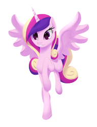 Size: 2894x3796 | Tagged: safe, artist:zombie-burrito, princess cadance, alicorn, pony, female, mare, raised hoof, simple background, solo, transparent background