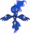 Size: 6400x7271 | Tagged: safe, artist:parclytaxel, princess luna, alicorn, pony, princess twilight sparkle (episode), .svg available, absurd resolution, eyes closed, flying, lowering, moon work, simple background, smiling, solo, spread wings, t pose, transparent background, vector