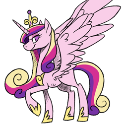 Size: 900x900 | Tagged: safe, artist:theantsden, princess cadance, alicorn, pony, solo