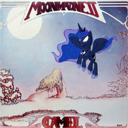 Size: 500x500 | Tagged: safe, edit, princess luna, alicorn, pony, album cover, camel (band), moonmadness