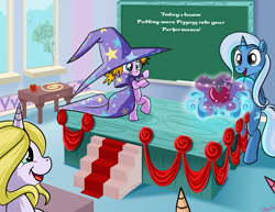 Size: 3300x2550 | Tagged: safe, artist:bunnimation, derpibooru import, trixie, oc, high res, magic kindergarten, teacher