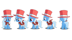 Size: 1920x1080 | Tagged: safe, artist:yoshigreenwater, derpibooru import, trixie, pony, unicorn, ace attorney, cute, diatrixes, female, filly, flash puppet, hat, mare, simple background, transparent background, trucy wright, vector