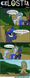 Size: 1300x3341 | Tagged: safe, artist:bredgroup, pinkie pie, princess celestia, princess luna, alicorn, earth pony, pony, comic:celostia, comic, lost, pinkamena diane pie, translation