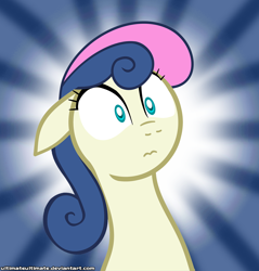 Size: 1000x1045 | Tagged: safe, artist:zantyarz, bon bon, sweetie drops, earth pony, pony, female, mare, surprise face