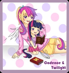 Size: 873x916 | Tagged: source needed, safe, princess cadance, twilight sparkle, human, humanized, tailed humanization, winged humanization