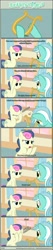 Size: 1063x4999 | Tagged: safe, artist:tritebristle, bon bon, lyra heartstrings, sweetie drops, comic:heartstrings, comic, facehoof, lyre