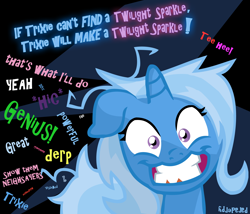 Size: 2100x1800 | Tagged: dead source, safe, artist:slitherpon, derpibooru import, trixie, pony, female, insanity, mare, solo