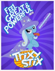 Size: 786x1017 | Tagged: artist needed, safe, derpibooru import, trixie, candy, food, solo, tongue out