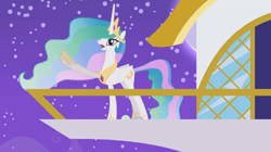 Size: 756x424 | Tagged: safe, artist:viva reverie, princess celestia, alicorn, pony, celestia pointing, female, immatoonlink, mare, princess celestia being deep, silly, solo, youtube link