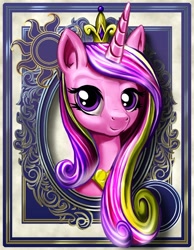 Size: 700x900 | Tagged: safe, artist:harwick, princess cadance, alicorn, pony, harwick's sun/moon portraits, portrait, solo