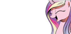 Size: 1040x508 | Tagged: safe, artist:andypriceart, princess cadance, alicorn, pony, cadance laughs at your misery, exploitable, exploitable meme, eyes closed, laughing, meme, open mouth, simple background, smiling, solo, template, transparent background