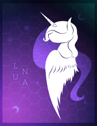 Size: 772x1000 | Tagged: safe, artist:midnightsix3, princess luna, alicorn, pony, female, horn, lunadoodle, mare, solo