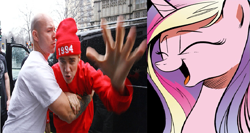 Size: 923x491 | Tagged: safe, princess cadance, alicorn, pony, cadance laughs at your misery, exploitable meme, funny, justin bieber, meme, obligatory pony