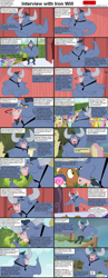 Size: 1282x3304 | Tagged: safe, derpibooru import, amethyst star, bon bon, carrot top, daisy, doctor whooves, flower wishes, fluttershy, golden harvest, iron will, lemon hearts, roseluck, sparkler, sweetie drops, pegasus, pony, comic:celestia's servant interview, background pony, caption, comic, interview