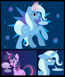 Size: 1686x2000 | Tagged: safe, artist:cluttercluster, derpibooru import, trixie, twilight sparkle, comic