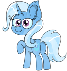 Size: 1075x1143 | Tagged: safe, artist:pastelhorses, derpibooru import, trixie, pony, unicorn, bedroom eyes, female, looking at you, mare, plot, raised hoof, solo