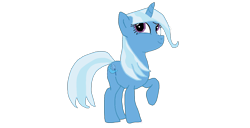 Size: 1560x799 | Tagged: safe, artist:magictimeymare12, derpibooru import, trixie, pony, unicorn, alternate hairstyle, female, mare, simple background, solo, transparent background, vector