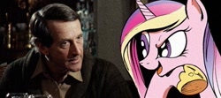 Size: 477x212 | Tagged: safe, idw, princess cadance, alicorn, pony, andre gregory, deeply intrigued cadance, meme, my dinner with andre