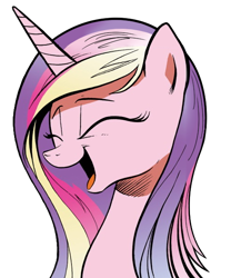 Size: 500x600 | Tagged: safe, artist:andypriceart, princess cadance, alicorn, pony, unicorn, cadance laughs at your misery, exploitable, exploitable meme, eyes closed, laughing, meme, simple background, solo, template, transparent background