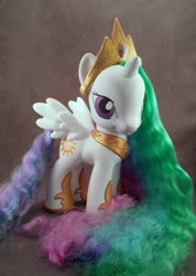 Size: 730x1024 | Tagged: safe, artist:hannaliten, princess celestia, custom, irl, photo, styling size, toy