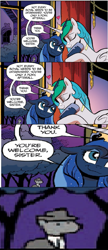 Size: 797x1846 | Tagged: safe, idw, princess celestia, princess luna, alicorn, pony, spoiler:comic, heart, observer, tenso