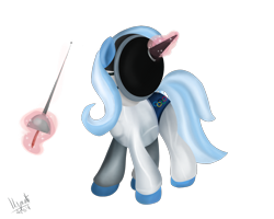 Size: 2500x2000 | Tagged: safe, artist:ilynalta, derpibooru import, trixie, pony, unicorn, female, fencing, levitation, magic, mare, mask, newbie artist training grounds, olympics, simple background, solo, sword, telekinesis, transparent background, weapon