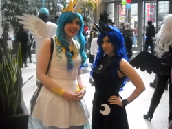 Size: 3648x2736 | Tagged: safe, artist:princesschuchi, princess celestia, princess luna, human, cosplay, irl, irl human, photo