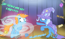 Size: 2300x1400 | Tagged: safe, artist:slitherpon, derpibooru import, trixie, oc, rule 63