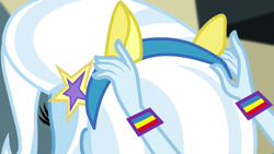 Size: 1280x720 | Tagged: safe, derpibooru import, screencap, rainbow dash, trixie, equestria girls