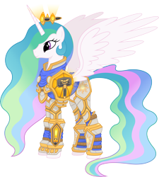 Size: 7056x7838 | Tagged: safe, artist:starbolt-81, princess celestia, alicorn, pony, absurd resolution, armor, solo, warrior celestia