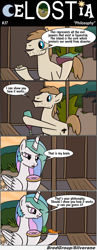 Size: 1300x3341 | Tagged: safe, artist:bredgroup, princess celestia, alicorn, pony, comic:celostia, comic, grin, lost, smiling, translation