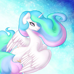 Size: 4000x4000 | Tagged: safe, artist:kelisah, princess celestia, alicorn, pony, cute, cutelestia, female, mare, solo