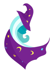 Size: 1700x2338 | Tagged: safe, artist:themagicwalrus, derpibooru import, part of a set, trixie, pony, unicorn, bust, cape, clothes, female, hat, lineless, mare, minimalist, portrait, profile, simple background, solo, transparent background