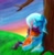 Size: 1267x1280 | Tagged: safe, artist:syntheticearth, derpibooru import, scootaloo, trixie, hug, tree