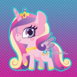 Size: 495x495 | Tagged: safe, artist:miss-glitter, princess cadance, alicorn, pony, raised hoof, solo