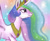 Size: 1024x836 | Tagged: safe, artist:taylax3, princess celestia, alicorn, pony, bust, crown, female, horn, mare, multicolored mane, solo, white coat